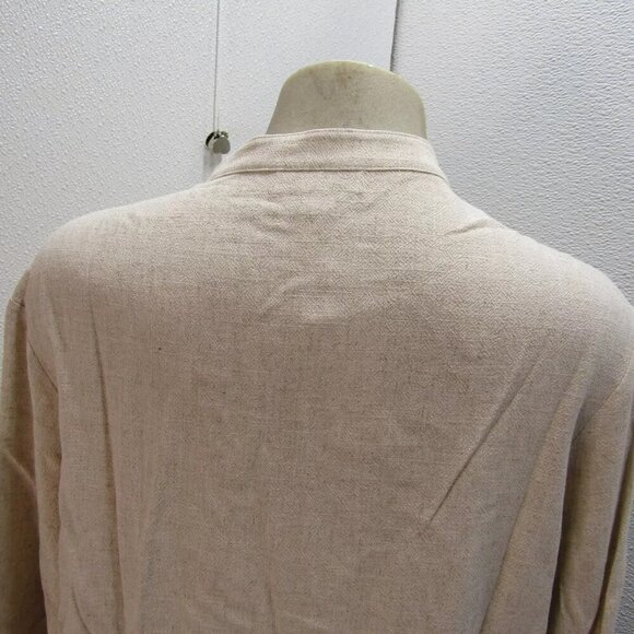 NEW BAREFOOT DREAMS Spring 2025 Womens Linen Blend Long Sleeve Blouse Size S - Picture 10 of 12
